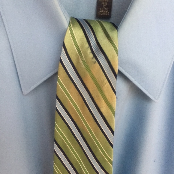 Men's Blue Arrow Dress Shirt 17 34/35 with Tie - Picture 3 of 3